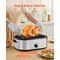Silver Stainless Steel 22QT Electric Roaster Oven with Self-Basting Lid